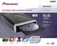 Pioneer DVR-X122 External USB 2.0 DVD/CD Writer