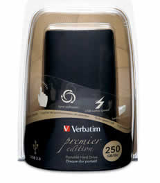 Verbatim 250GB Premier Edition USB Portable Hard Drive