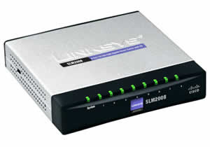 Linksys SLM2008 8-port 10/100/1000 Gigabit Smart Switch
