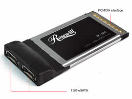 Rosewill RC-604 eSATA PCMCIA Card
