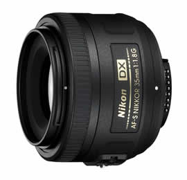 Nikon AF-S DX NIKKOR 35mm f/1.8G Autofocus Wide-Angle Lens