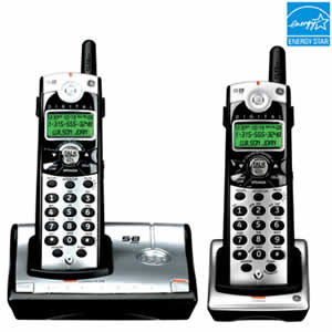 GE 28021EE2 Cordless 5.8GHz Digital Dual Handset Phone System