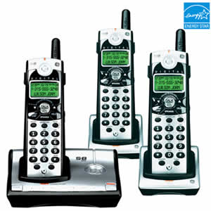 GE 28021EE3 Cordless 5.8GHz Digital Triple Handset Phone System