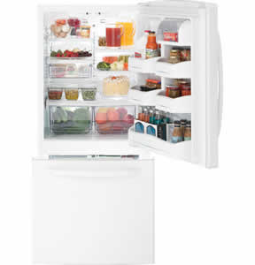 GE GDSC0KCXWW Bottom Freezer Refrigerator