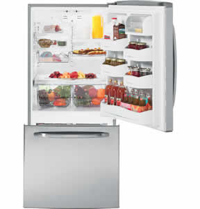 GE GDSS0KCXSS Bottom Freezer Refrigerator