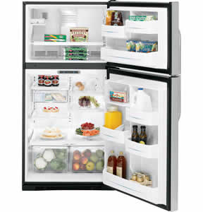GE GTS22SBXSS Stainless Top-Freezer Refrigerator