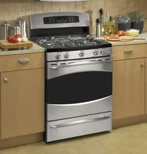 GE PGB916SEMSS Profile Free-Standing Self Clean Convection Gas Range